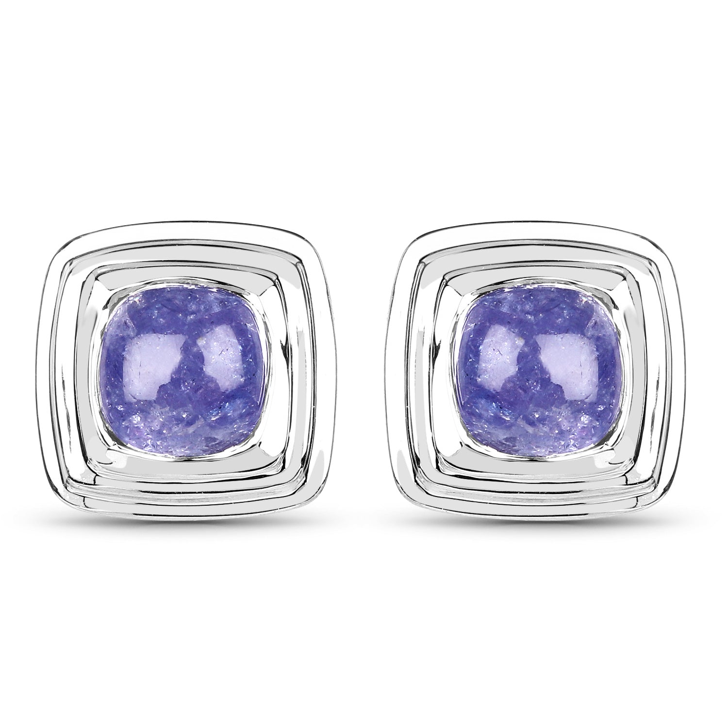 4.74 Carat Genuine Tanzanite .925 Sterling Silver Earrings  DestGlow