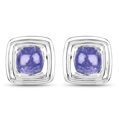 4.74 Carat Genuine Tanzanite .925 Sterling Silver Earrings  DestGlow