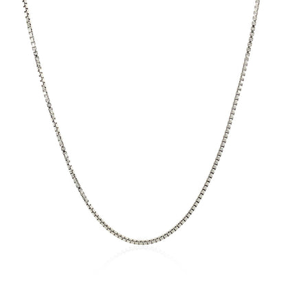 Sterling Silver Rhodium Plated Box Chain 1.1mm by Bids.com