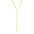 14k Yellow Gold Paperclip Chain Lariat Necklace by Bids.com