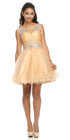 CLEARANCE - Juliet 742 Cap Sleeve Baby Doll Dress Short A-Line Poofy Tulle (Size 2XL) by DiscountDressShop