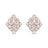 18K Rose Gold 8 1/3 Cttw Pear and Round Diamond Floral Cluster Omega Earrings (F-G Color, VS1-VS2 Clarity) by Bids.com