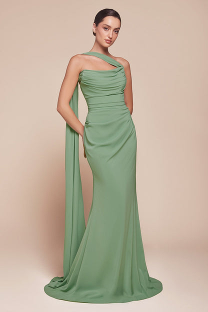 Ladivine 7433 Dress Versatile Tie Chiffon Strapless Dress by DiscountDressShop