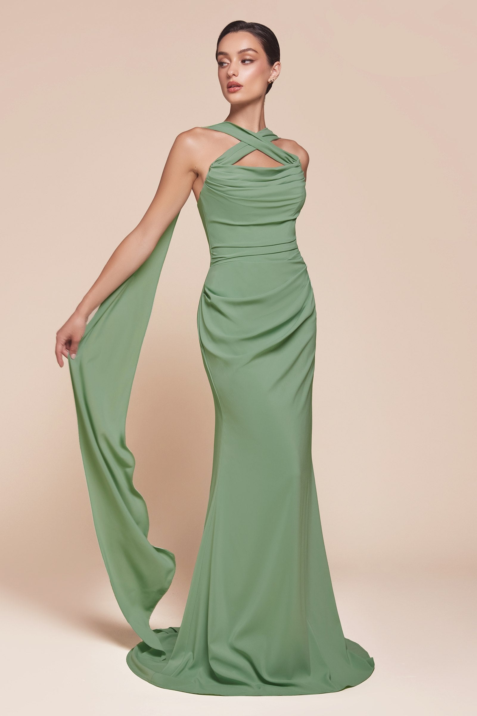 Ladivine 7433 Dress Versatile Tie Chiffon Strapless Bridesmaid Dress by DiscountDressShop