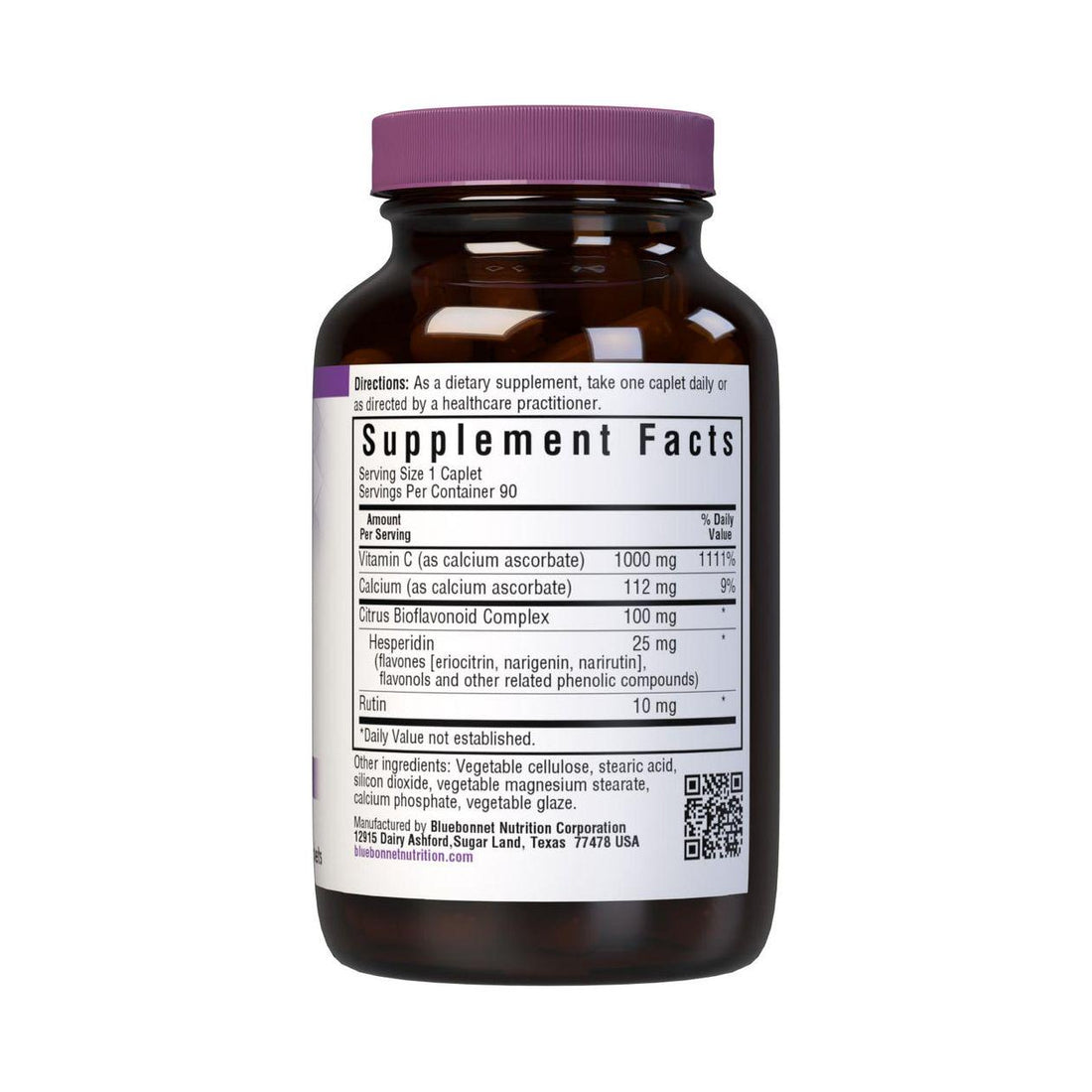 Bluebonnet Buffered Vitamin C 1000 mg, 90 Vegetables Capsules