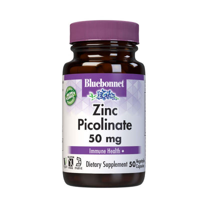 BlueBonnet Zinc Picolinate, 50 mg, 50 Vegetarian Capsules by Pasteur Pharmacy