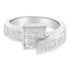 14K White Gold Princess and Baguette-cut Diamond Ring (1 1/3 Cttw, G-H Color, SI2-I1 Clarity) - Size 6-3/4  DestGlow