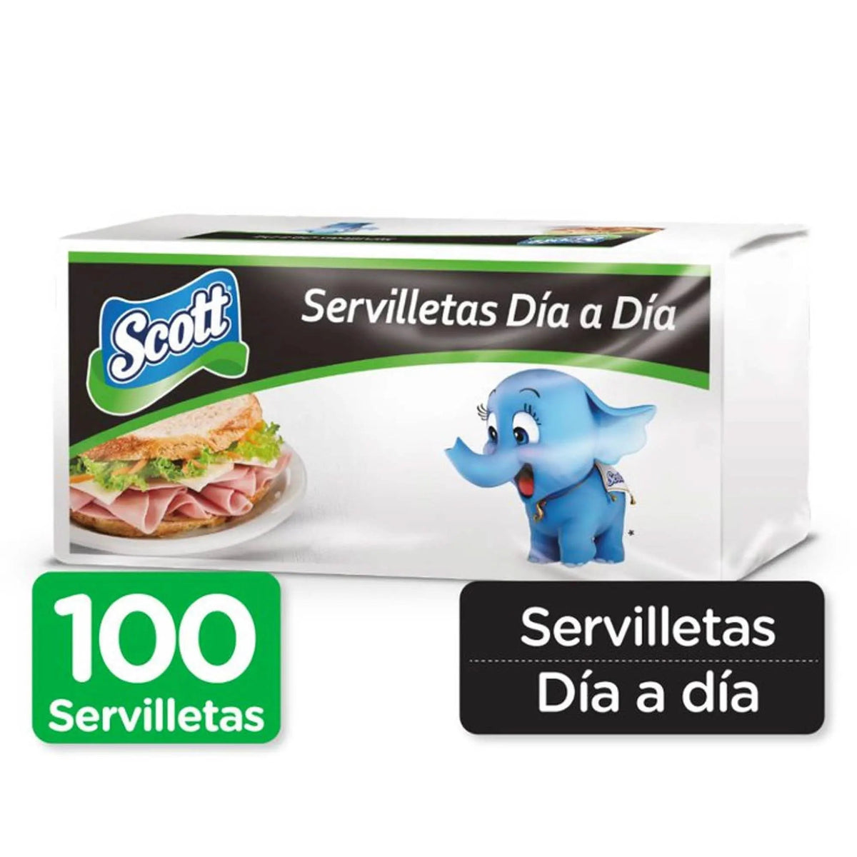 SERVILLETAS DE PAPEL SCOTT BLANCA CUADRADA 100 HOJAS  DestGlow