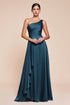 Ladivine 7450 Dress One Shoulder Satin A-Line Gown by DiscountDressShop