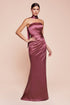 Ladivine 7451 Dress Strapless Satin Gown with Sash by DiscountDressShop