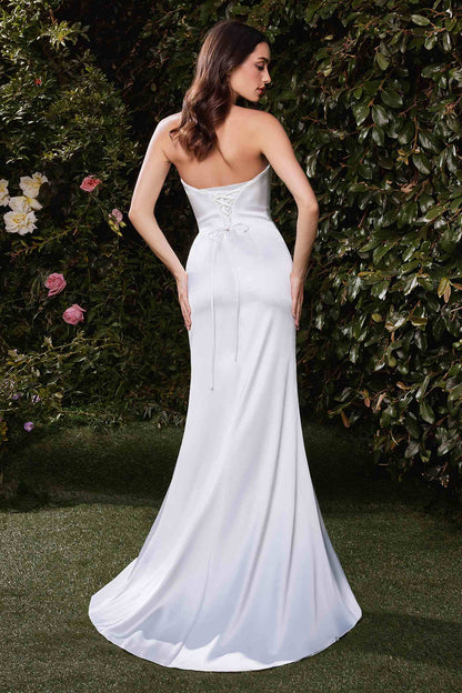 Ladivine 7451W Dress Satin Strapless Bridal Gown by DiscountDressShop