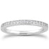 14k White Gold Micro-pave Flat Sided Diamond Wedding Ring Band by Bids.com