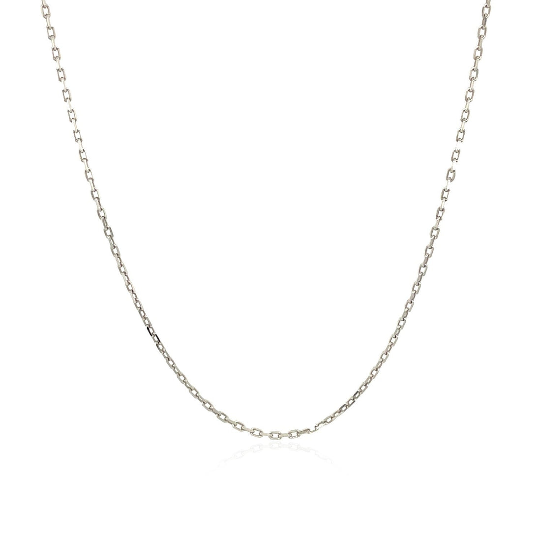 Sterling Silver Rhodium Plated Cable Chain 1.1mm by Bids.com