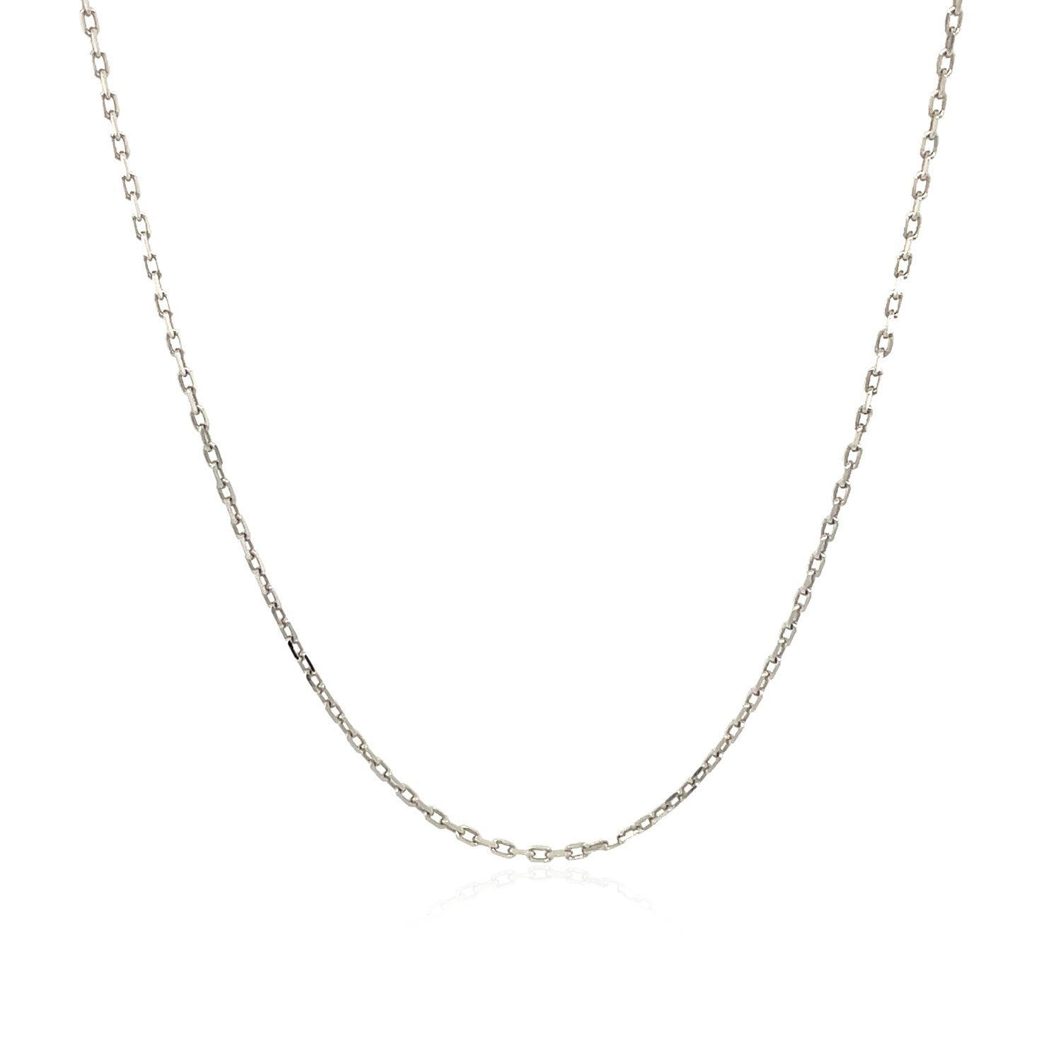Sterling Silver Rhodium Plated Cable Chain 1.1mm by Bids.com