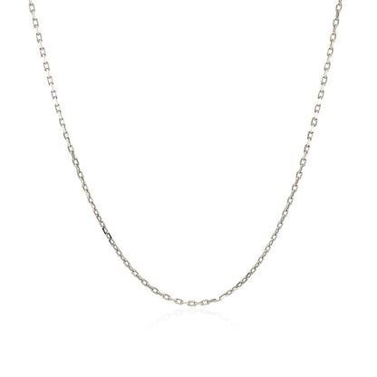 Sterling Silver Rhodium Plated Cable Chain 1.1mm by Bids.com