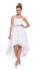 Juliet 747 Asymmetrical Strapless Ruched Bodice Dress by DiscountDressShop