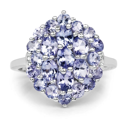 2.31 Carat Genuine Tanzanite .925 Sterling Silver Ring by Bids.com