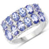 3.16 Carat Genuine Tanzanite & White Topaz .925 Sterling Silver Ring by Bids.com