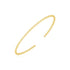 14k Yellow Gold High Polish Bead Cuff Bangle (2mm) by Bids.com