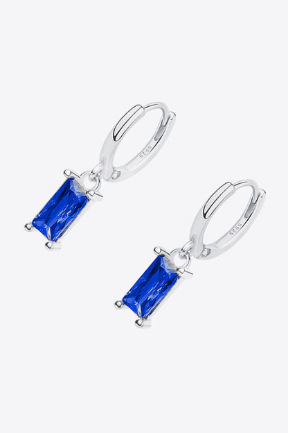 Retro Pure Sterling Silver Cubic Zirconia Drop Earrings - DestGlow