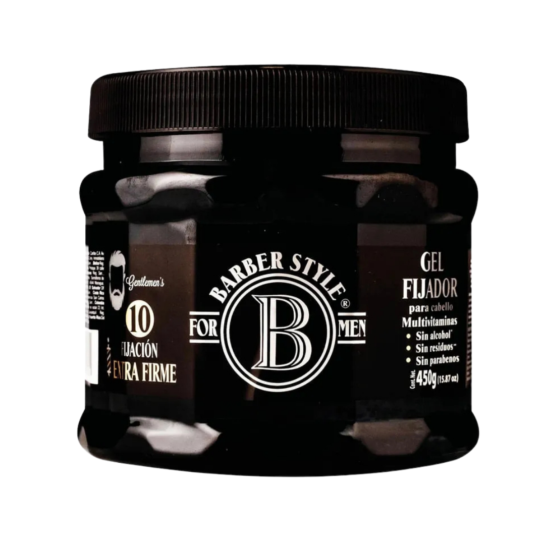 Barber Style For Men Extra Firm Hold Hair Gel (15.87oz)  DestGlow