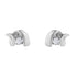 .925 Sterling Silver Round Cut Diamond Fashion Stud Earrings (0.10 cttw, I-J Color, I2-I3 Clarity) by Bids.com