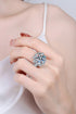 10 Carat Sparkala™ Flower-Shaped Ring (Rhodium Over Pure Sterling Silver) by Sparkala