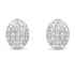 Sterling Silver Round Diamond Oval Cluster Earrings (1/2 cttw, I-J Color, I2-I3 Clarity) by Bids.com