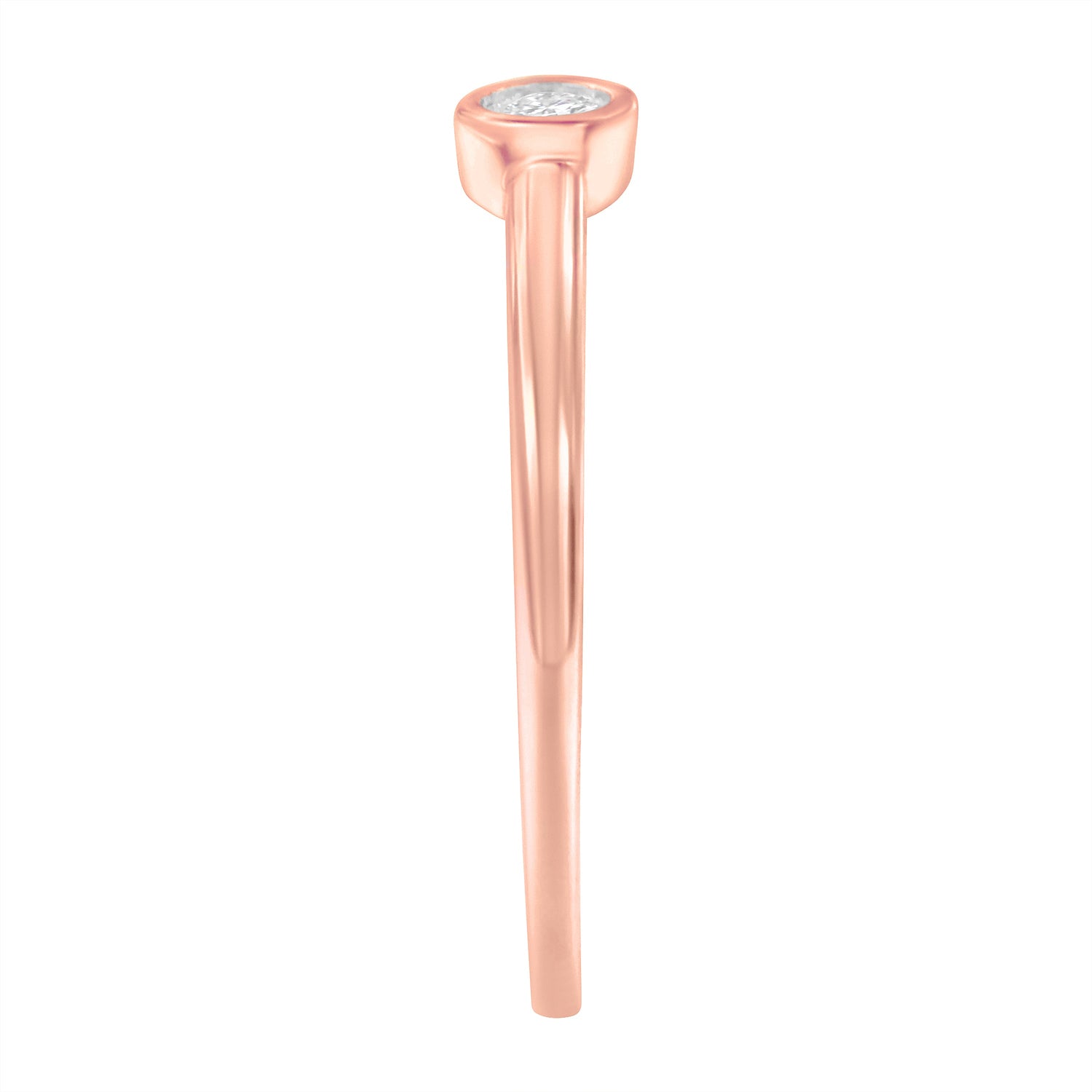 14K Rose Gold Plated .925 Sterling Silver Miracle Set Diamond Ring (1/20 Cttw, J-K Color, I1-I2 Clarity) - Size 6 by Bids.com