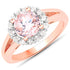 2.25 Carat Genuine Kunzite and White Topaz .925 Sterling Silver Ring by Bids.com