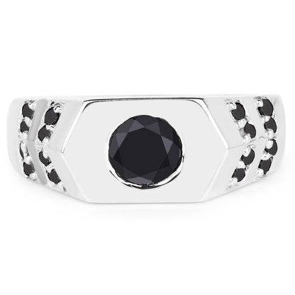 1.53 Carat Genuine Black Diamond .925 Sterling Silver Ring by Bids.com
