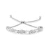 14K Yellow Gold Plated .925 Sterling Silver Diamond Accent Alternating Marquise Shape and Heart Links Bolo Bracelet (I-J Color, I3 Clarity) - Adjustable 6" to 9" by Bids.com