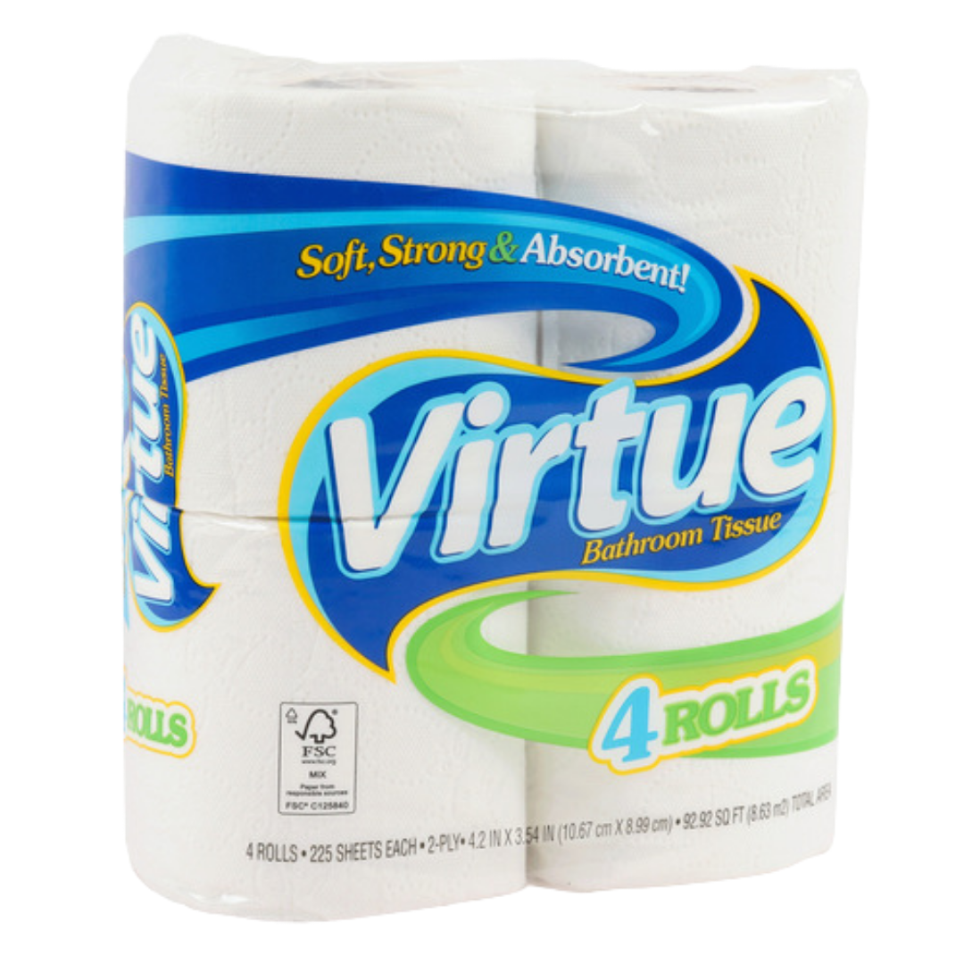 Virtue Toilet Paper 225-Count 4-Pack by Farmacias Savia