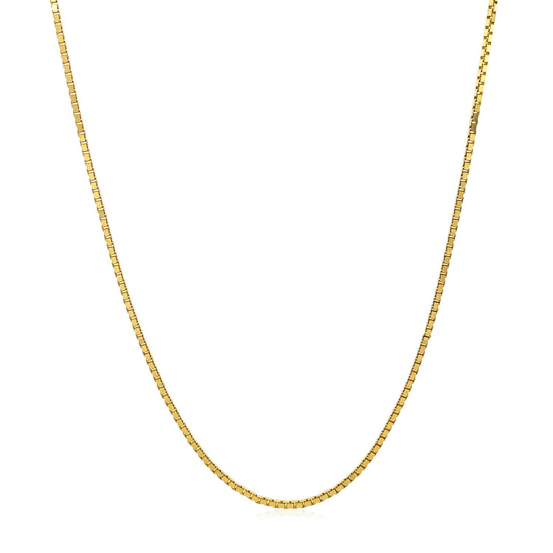 14k Yellow Gold Adjustable Box Chain (1.10 mm) by Bids.com