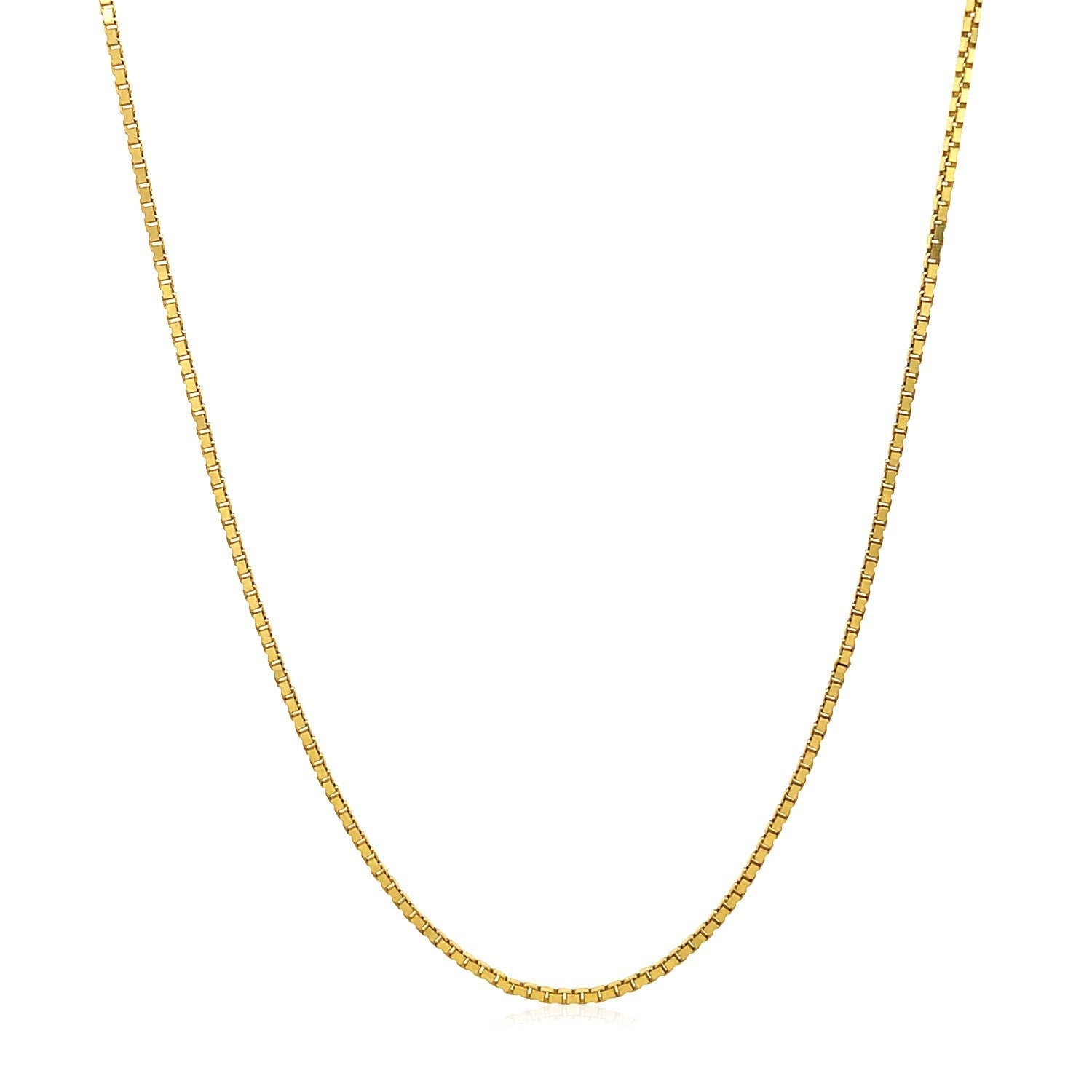 14k Yellow Gold Adjustable Box Chain (1.10 mm) by Bids.com