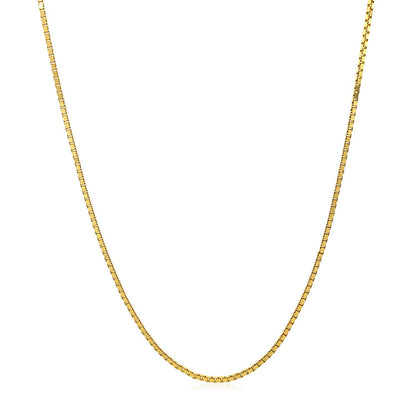 14k Yellow Gold Adjustable Box Chain (1.10 mm) by Bids.com