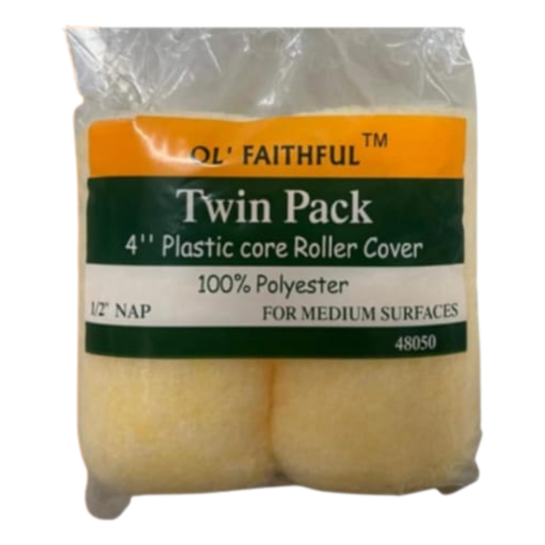 4 Inch Paint Roller Refill Pack (2 Units) by Farmacias Savia