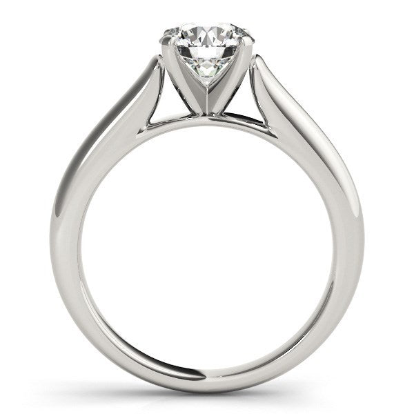 14k White Gold Cathedral Design Solitaire Diamond Engagement Ring (1 cttw) by Bids.com