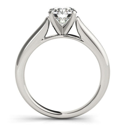 14k White Gold Cathedral Design Solitaire Diamond Engagement Ring (1 cttw) by Bids.com