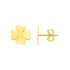 14K Yellow Gold Four Leaf Clover Earrings by Bids.com
