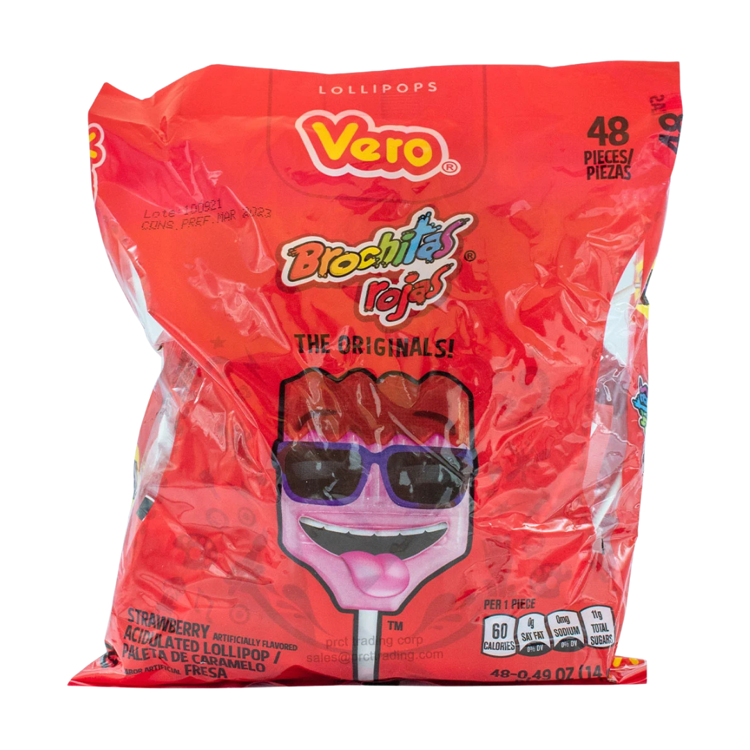 Pinta Rojo Red Hard Candy (48pc) by Farmacias Savia