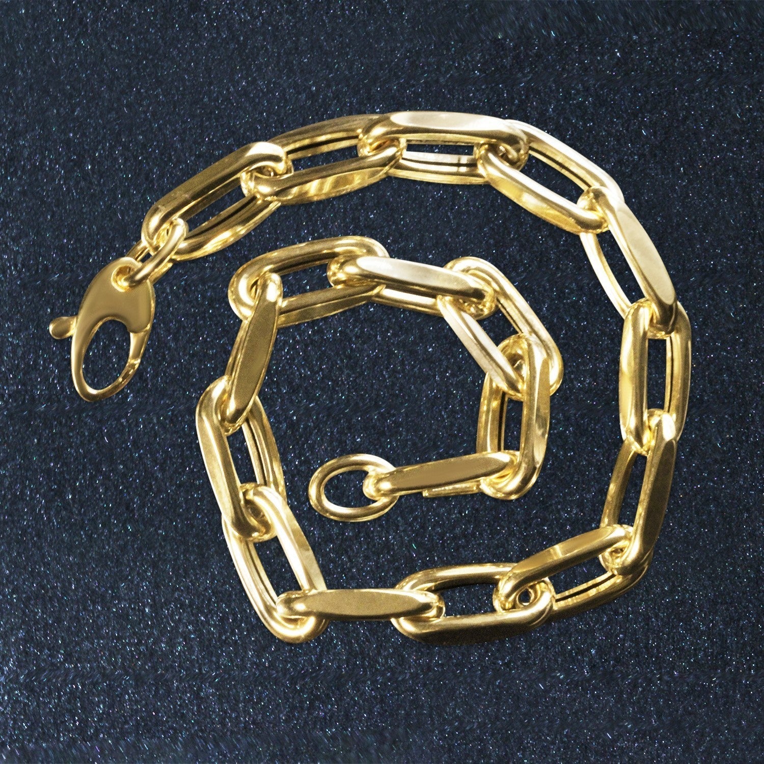 14k Yellow Gold French Cable Link Bracelet  (6.00 mm)  DestGlow