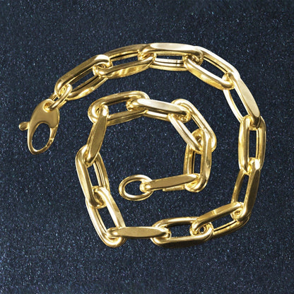 14k Yellow Gold French Cable Link Bracelet  (6.00 mm)  DestGlow