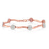.925 10k Rose Gold Over Sterling Silver 1.0 cttw Diamond Floral Link Bracelet (I-J Color,I3 Clarity) by Bids.com