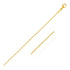 14k Yellow Gold Round Cable Link Chain 1.5mm  DestGlow
