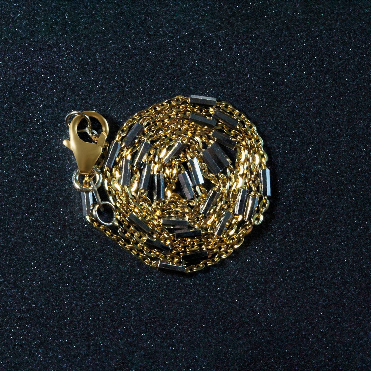 Bar Links Pendant Chain in 14k Two Tone Gold (1.4mm) by Bids.com