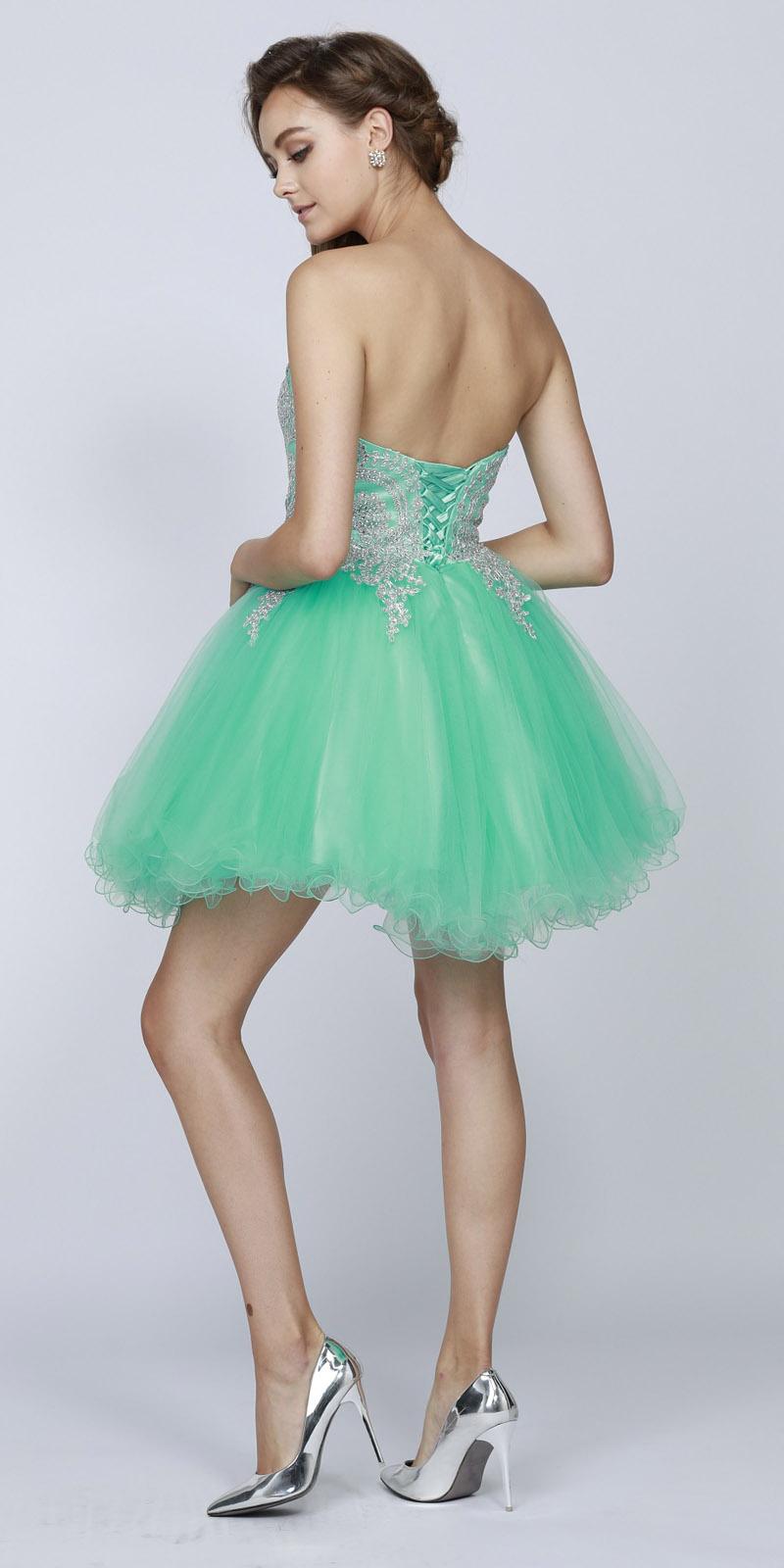 CLEARANCE - Juliet 762 Sweetheart Neckline Poofy Short Dress (Size M) by DiscountDressShop