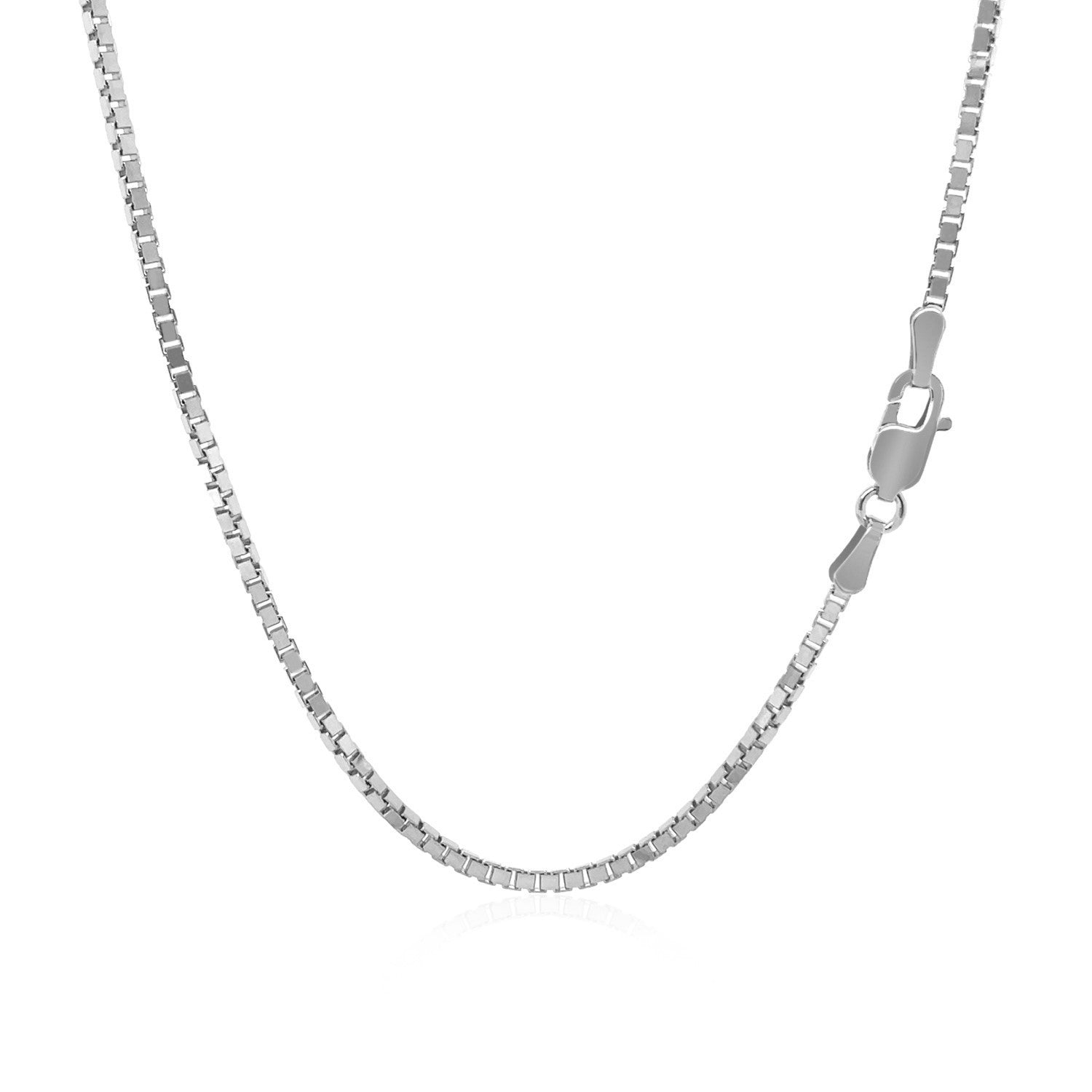 14k White Gold Classic Box Chain 1.4mm by Bids.com