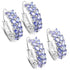 3.92 Carat Genuine Tanzanite .925 Sterling Silver Earrings by Bids.com