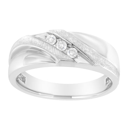 10K White Gold 1/10 Cttw Diamond Men&
